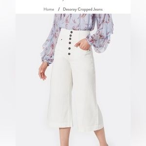 Joie Desoray cropped white jeans